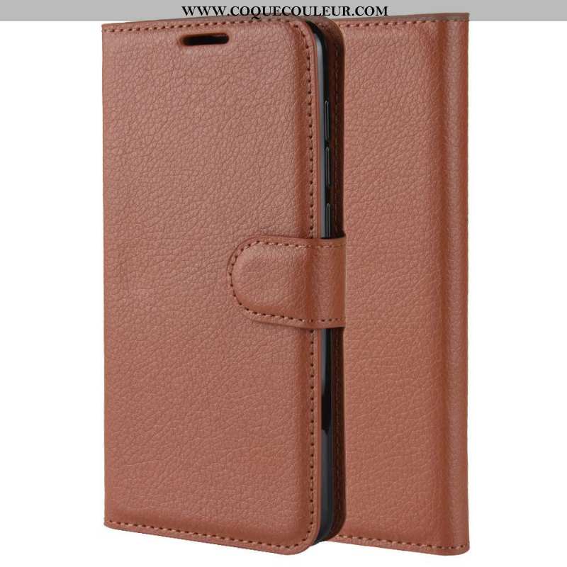 Étui Nokia 2.3 Protection Cuir Support, Coque Nokia 2.3 Portefeuille Carte Marron