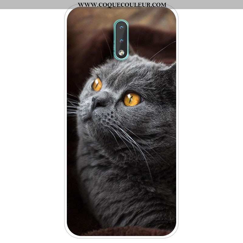 Coque Nokia 2.3 Silicone Dessin Animé Tendance, Housse Nokia 2.3 Protection Personnalité Gris