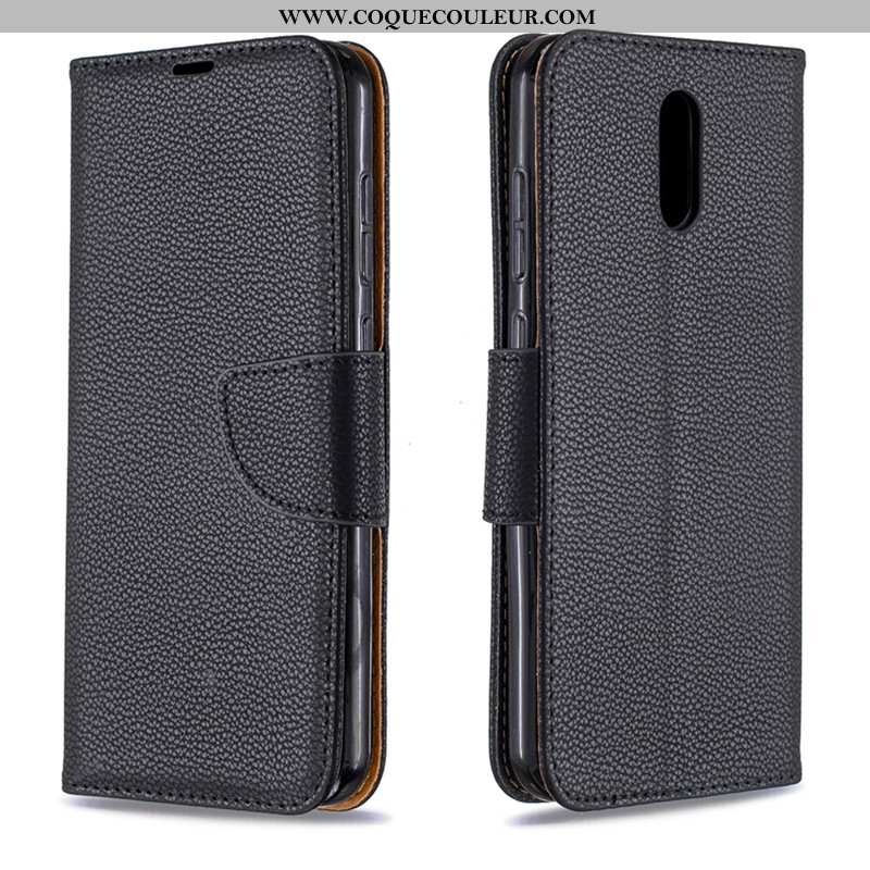 Étui Nokia 2.3 Portefeuille Protection Coque, Coque Nokia 2.3 Cuir Téléphone Portable Noir