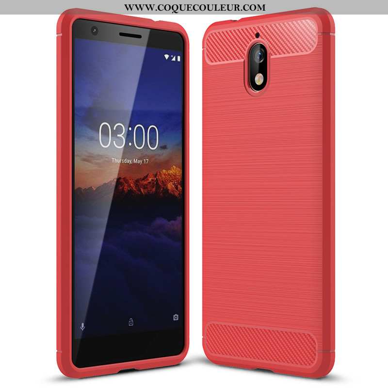 Housse Nokia 3.1 Tendance Coque Silicone, Étui Nokia 3.1 Fluide Doux Protection Noir