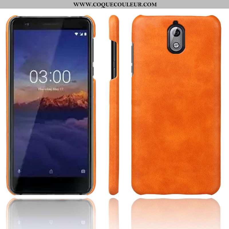 Étui Nokia 3.1 Vintage Protection Incassable, Coque Nokia 3.1 Tendance Téléphone Portable Rouge