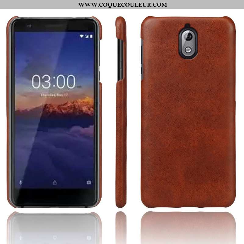 Étui Nokia 3.1 Vintage Protection Incassable, Coque Nokia 3.1 Tendance Téléphone Portable Rouge