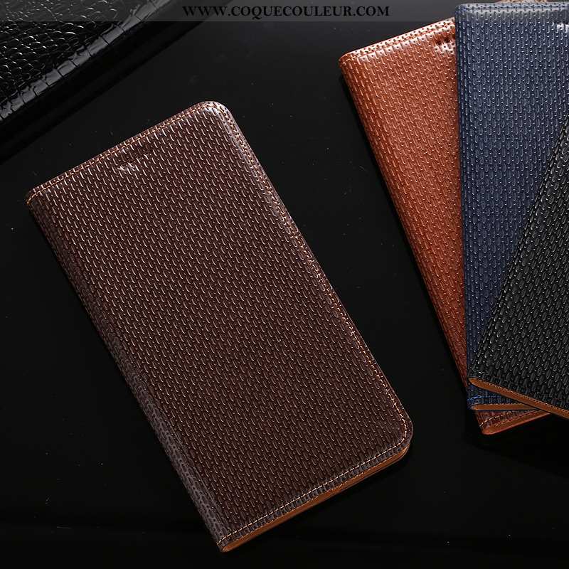 Étui Nokia 3.1 Cuir Véritable Protection Incassable, Coque Nokia 3.1 Modèle Fleurie Téléphone Portab