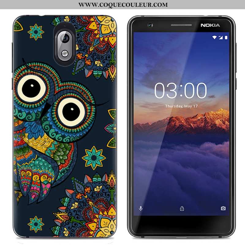 Étui Nokia 3.1 Créatif Multicolore Protection, Coque Nokia 3.1 Dessin Animé Transparent Coloré