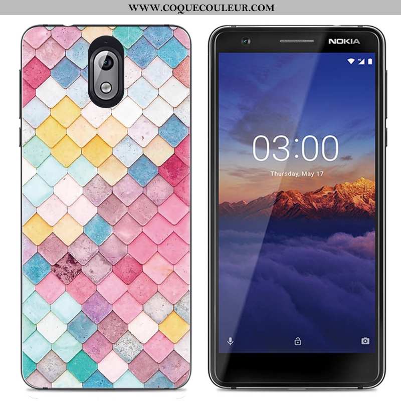 Étui Nokia 3.1 Créatif Multicolore Protection, Coque Nokia 3.1 Dessin Animé Transparent Coloré