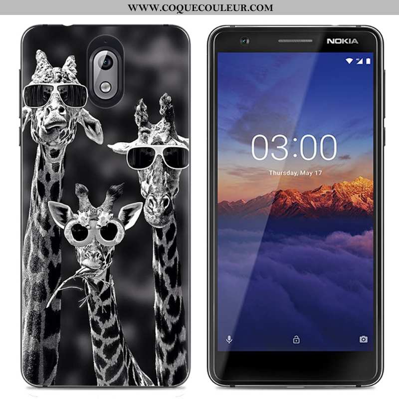 Étui Nokia 3.1 Créatif Multicolore Protection, Coque Nokia 3.1 Dessin Animé Transparent Coloré