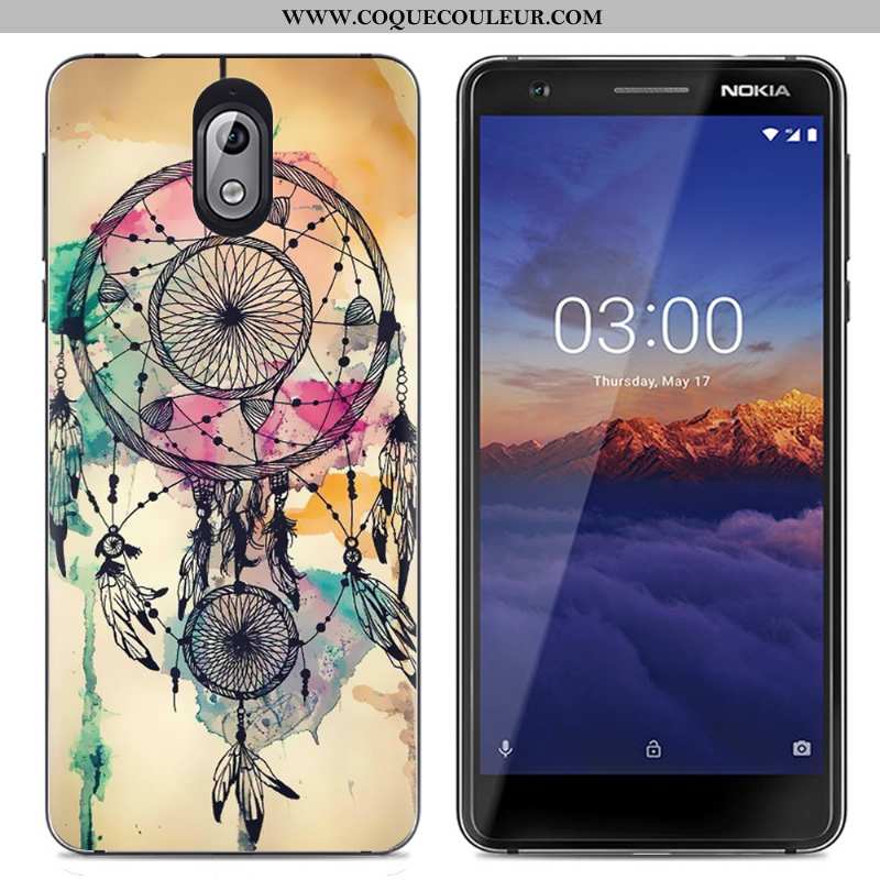 Étui Nokia 3.1 Créatif Multicolore Protection, Coque Nokia 3.1 Dessin Animé Transparent Coloré