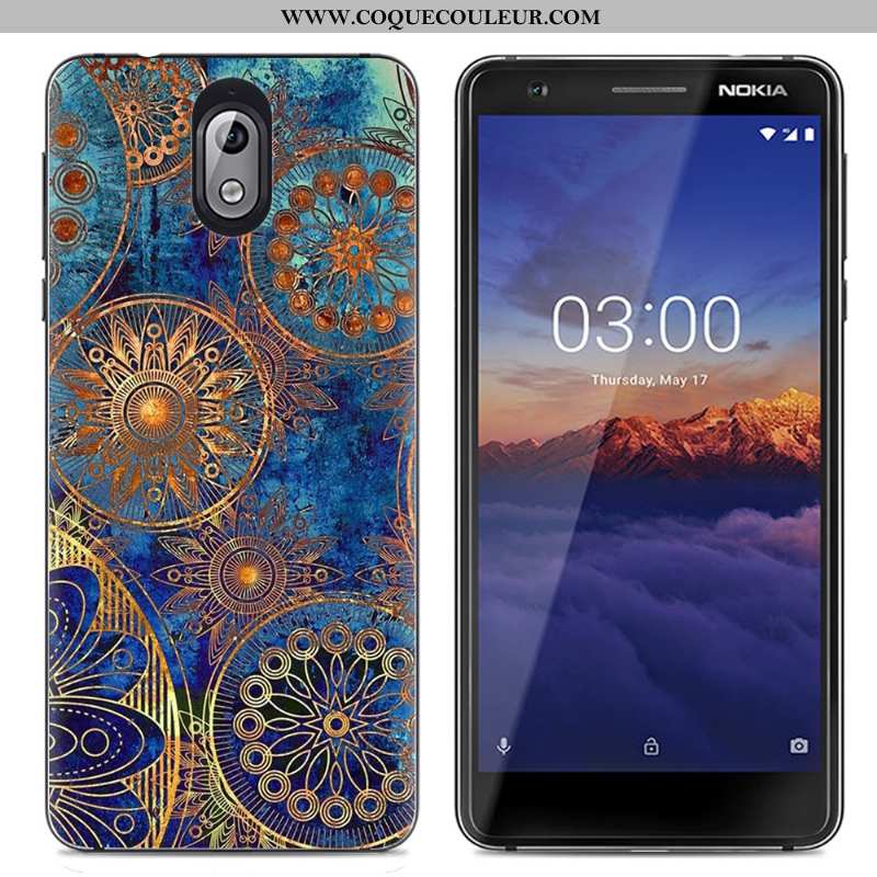 Étui Nokia 3.1 Créatif Multicolore Protection, Coque Nokia 3.1 Dessin Animé Transparent Coloré