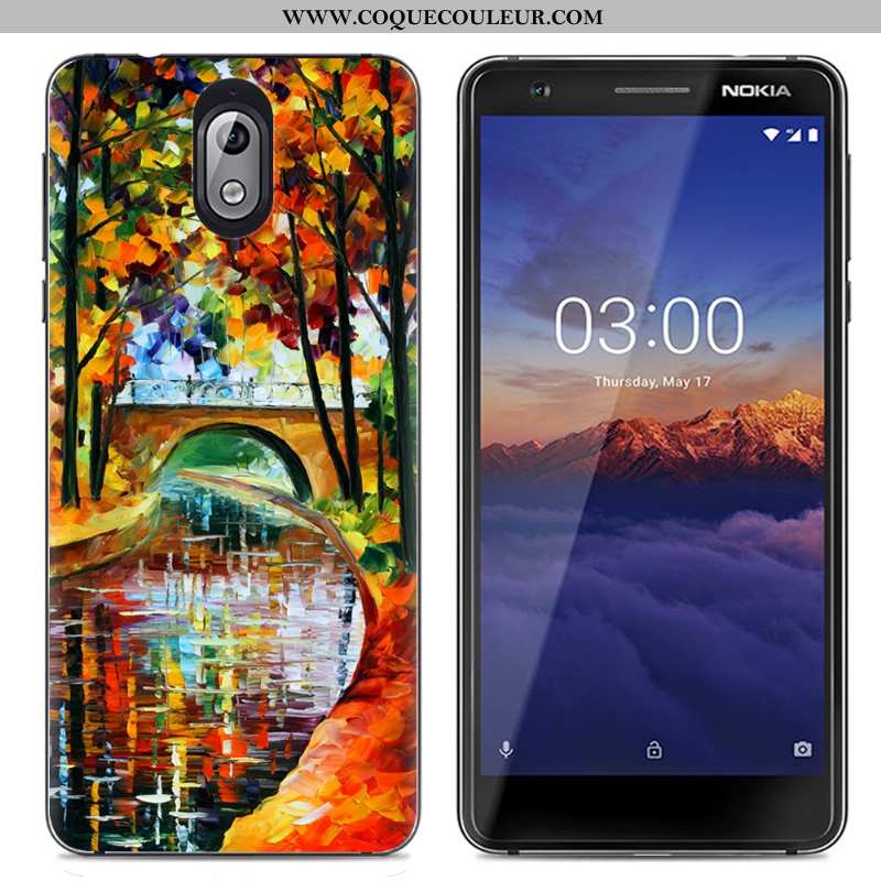 Étui Nokia 3.1 Créatif Multicolore Protection, Coque Nokia 3.1 Dessin Animé Transparent Coloré