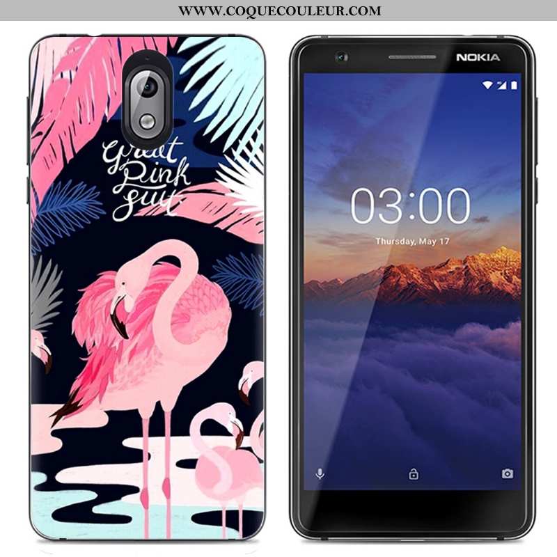 Étui Nokia 3.1 Créatif Multicolore Protection, Coque Nokia 3.1 Dessin Animé Transparent Coloré