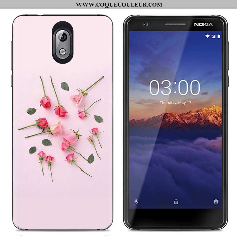 Étui Nokia 3.1 Créatif Multicolore Protection, Coque Nokia 3.1 Dessin Animé Transparent Coloré