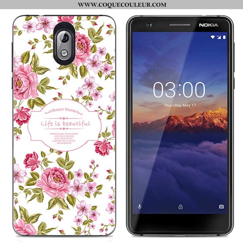 Étui Nokia 3.1 Créatif Multicolore Protection, Coque Nokia 3.1 Dessin Animé Transparent Coloré