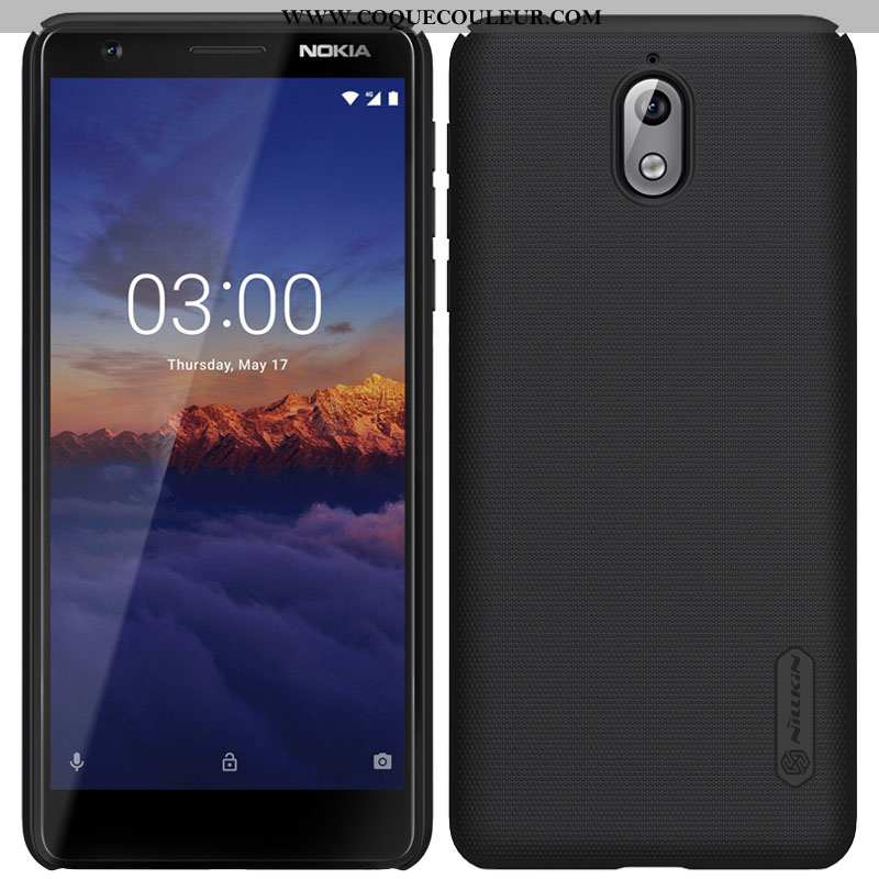 Coque Nokia 3.1 Protection Étui, Housse Nokia 3.1 Délavé En Daim Or Noir