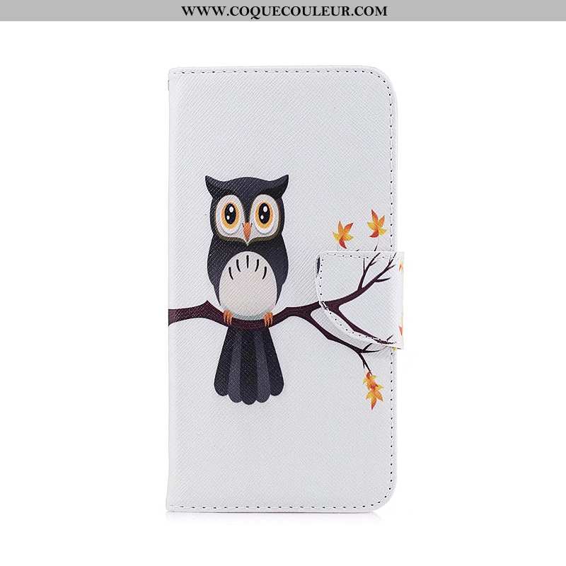 Étui Nokia 3.1 Dessin Animé Téléphone Portable Étui, Coque Nokia 3.1 Cuir Housse Blanche