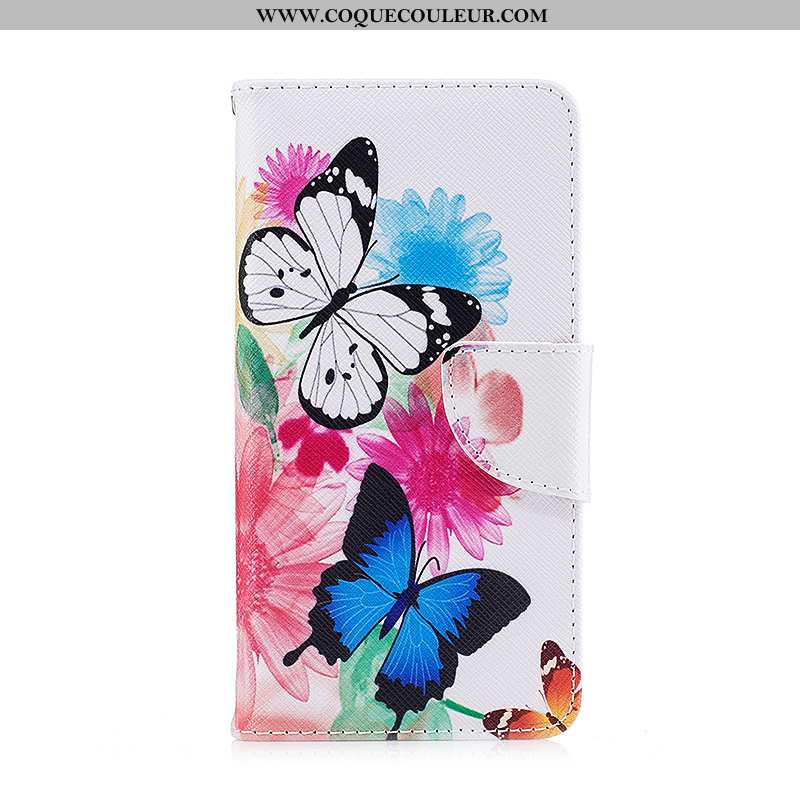 Étui Nokia 3.1 Dessin Animé Téléphone Portable Étui, Coque Nokia 3.1 Cuir Housse Blanche