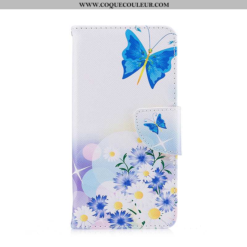 Étui Nokia 3.1 Dessin Animé Téléphone Portable Étui, Coque Nokia 3.1 Cuir Housse Blanche