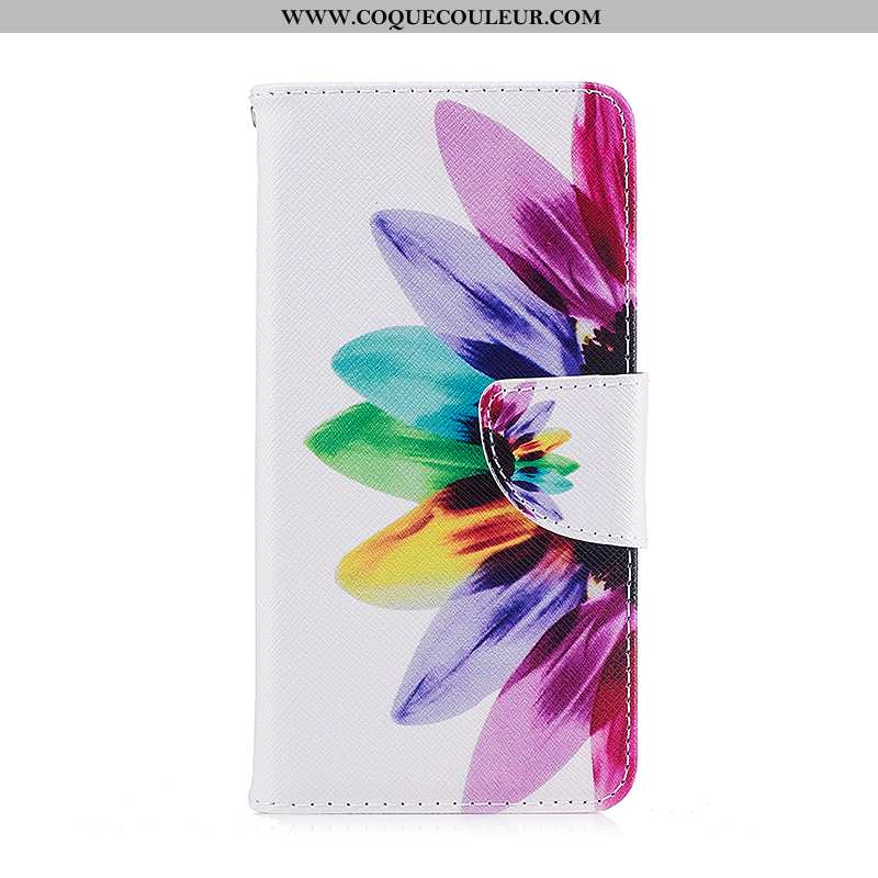 Étui Nokia 3.1 Dessin Animé Téléphone Portable Étui, Coque Nokia 3.1 Cuir Housse Blanche