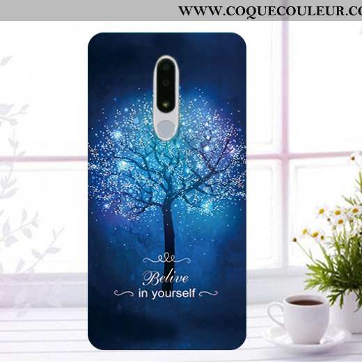 Housse Nokia 3.1 Plus Fluide Doux Coque Incassable, Étui Nokia 3.1 Plus Protection Noir