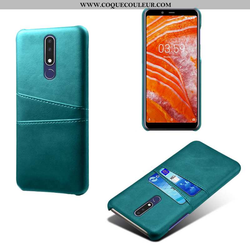 Coque Nokia 3.1 Plus Protection Marron Étui, Housse Nokia 3.1 Plus Téléphone Portable