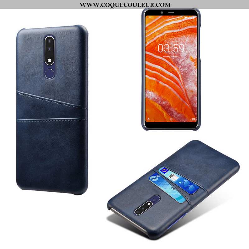 Coque Nokia 3.1 Plus Protection Marron Étui, Housse Nokia 3.1 Plus Téléphone Portable