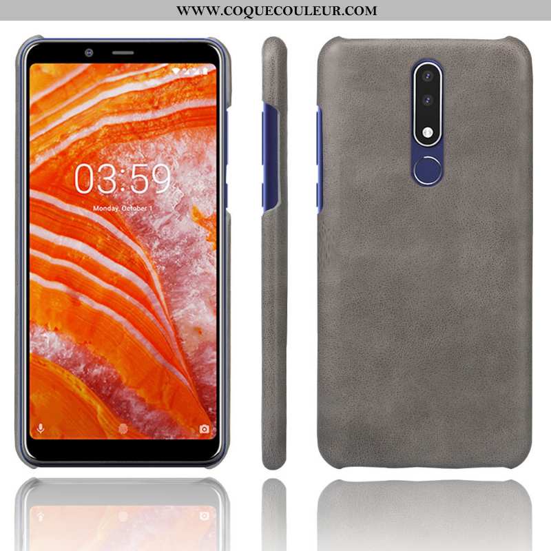 Coque Nokia 3.1 Plus Modèle Fleurie Orange Téléphone Portable, Housse Nokia 3.1 Plus Protection Coul