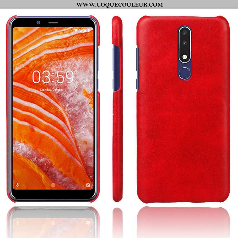 Coque Nokia 3.1 Plus Modèle Fleurie Orange Téléphone Portable, Housse Nokia 3.1 Plus Protection Coul