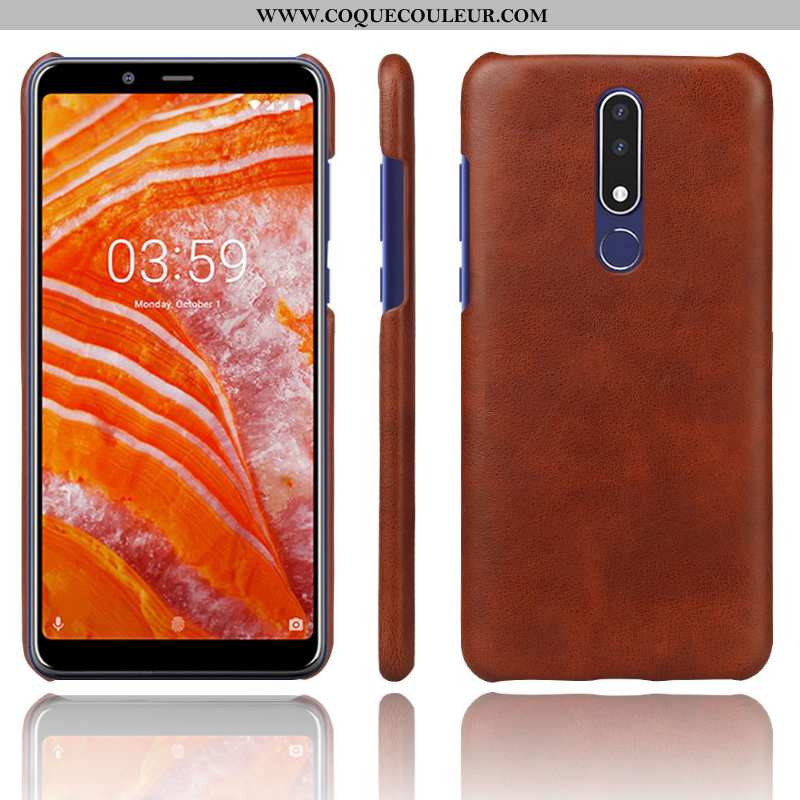 Coque Nokia 3.1 Plus Modèle Fleurie Orange Téléphone Portable, Housse Nokia 3.1 Plus Protection Coul