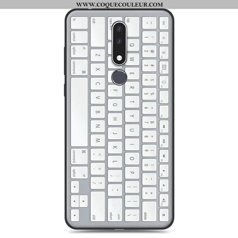 Étui Nokia 3.1 Plus Silicone Téléphone Portable, Coque Nokia 3.1 Plus Protection Incassable Blanche
