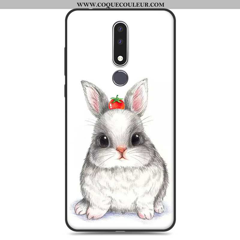 Étui Nokia 3.1 Plus Silicone Téléphone Portable, Coque Nokia 3.1 Plus Protection Incassable Blanche
