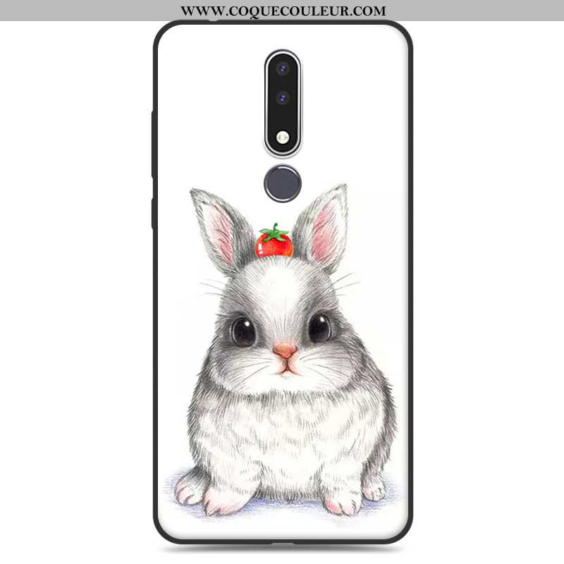 Étui Nokia 3.1 Plus Silicone Téléphone Portable, Coque Nokia 3.1 Plus Protection Incassable Blanche