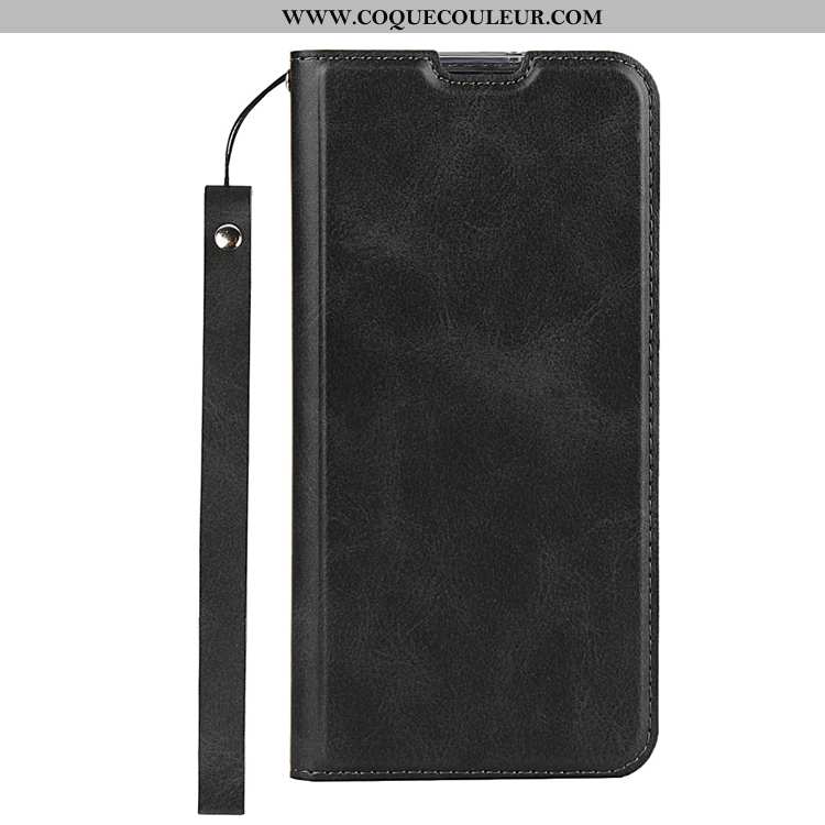 Coque Nokia 3.2 Protection Incassable Clamshell, Housse Nokia 3.2 Cuir Véritable Téléphone Portable 