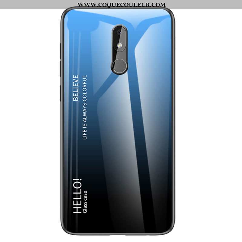 Étui Nokia 3.2 Silicone Simple Dégradé, Coque Nokia 3.2 Protection Bleu