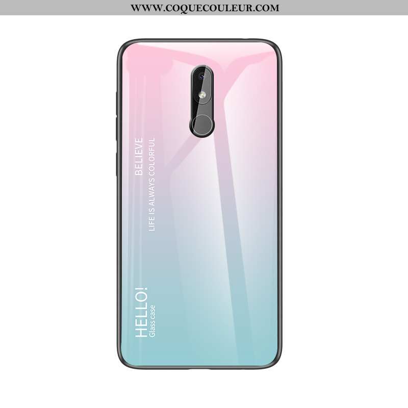 Étui Nokia 3.2 Silicone Simple Dégradé, Coque Nokia 3.2 Protection Bleu