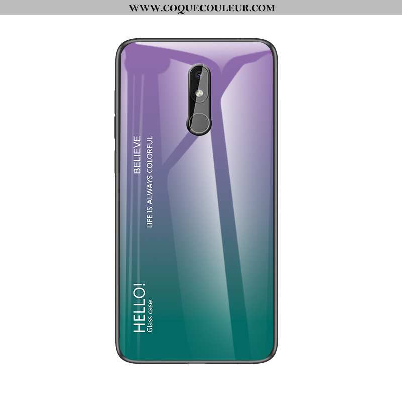 Étui Nokia 3.2 Silicone Simple Dégradé, Coque Nokia 3.2 Protection Bleu