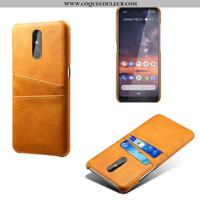 Housse Nokia 3.2 Protection Rouge Qualité, Étui Nokia 3.2 Vintage Cuir