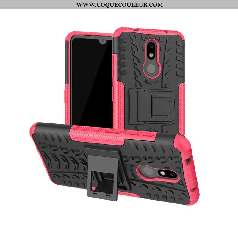 Coque Nokia 3.2 Protection Téléphone Portable Rouge, Housse Nokia 3.2 Incassable Rose