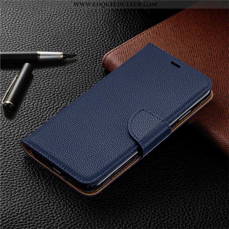 Coque Nokia 3.2 Portefeuille Étui Tout Compris, Housse Nokia 3.2 Cuir Bleu