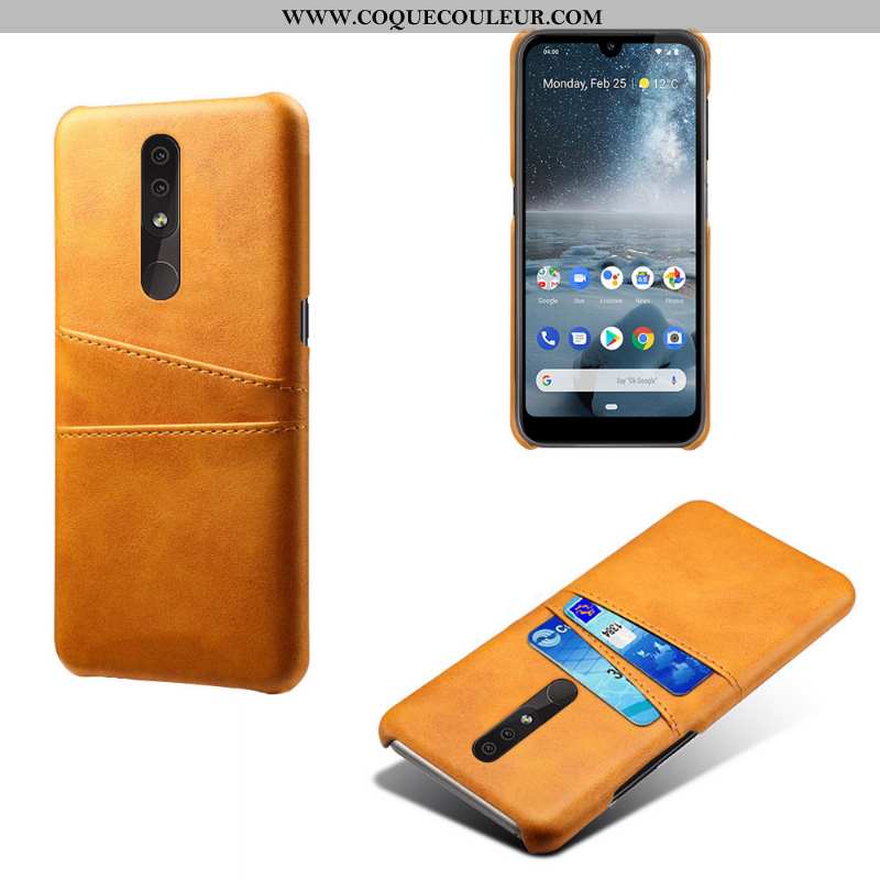 Coque Nokia 4.2 Cuir Carte Incassable, Housse Nokia 4.2 Protection Téléphone Portable Bleu Foncé