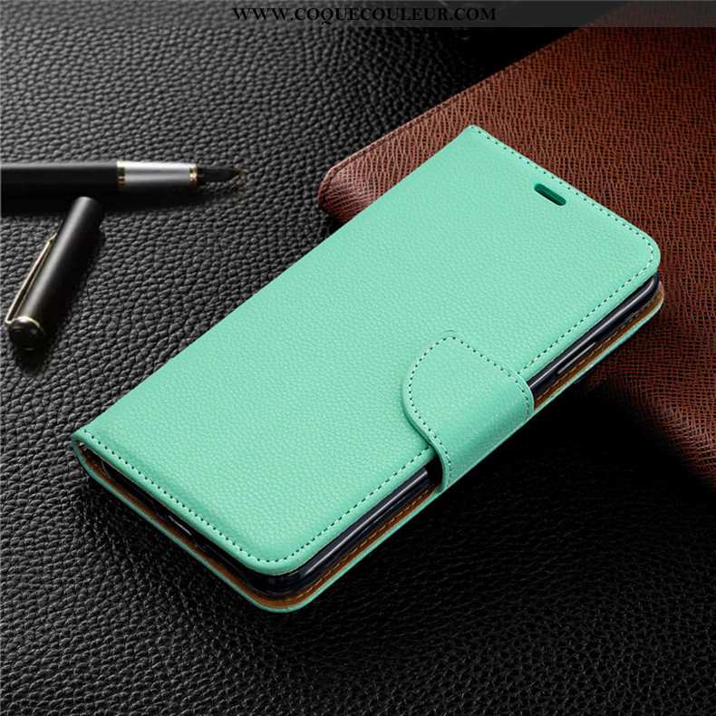 Coque Nokia 4.2 Protection 2020, Housse Nokia 4.2 Portefeuille Cuir Verte