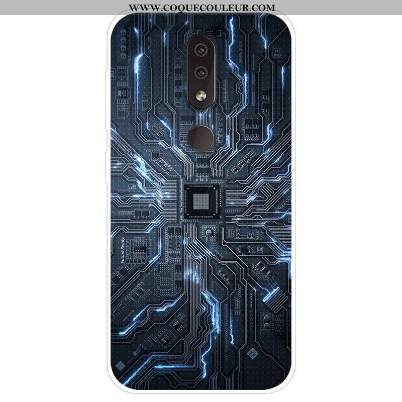 Coque Nokia 4.2 Silicone Étui, Housse Nokia 4.2 Protection Bleu Marin Bleu Foncé