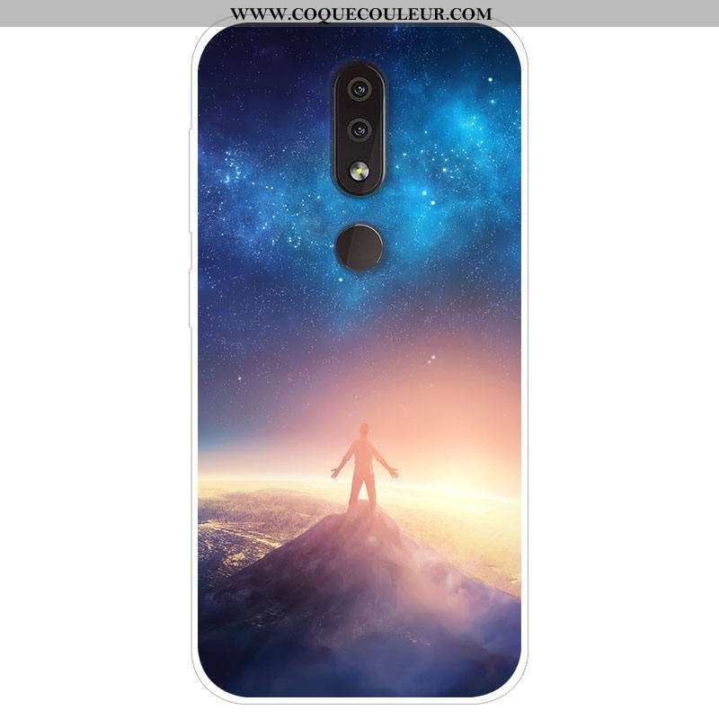 Coque Nokia 4.2 Silicone Étui, Housse Nokia 4.2 Protection Bleu Marin Bleu Foncé