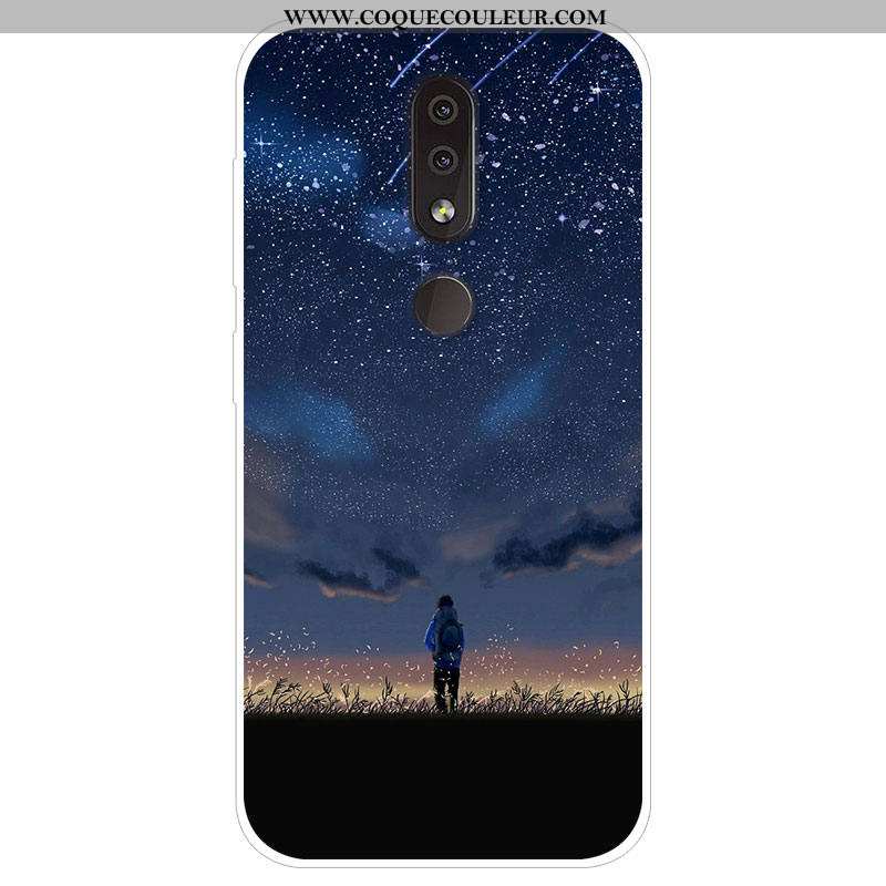 Coque Nokia 4.2 Silicone Étui, Housse Nokia 4.2 Protection Bleu Marin Bleu Foncé