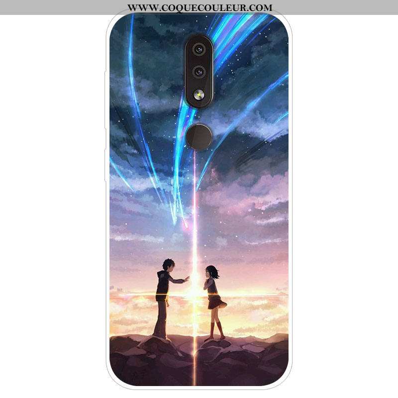 Coque Nokia 4.2 Silicone Étui, Housse Nokia 4.2 Protection Bleu Marin Bleu Foncé