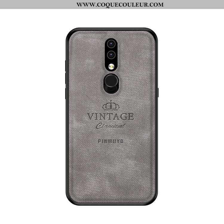 Étui Nokia 4.2 Modèle Fleurie Antidérapant Téléphone Portable, Coque Nokia 4.2 Créatif Gris