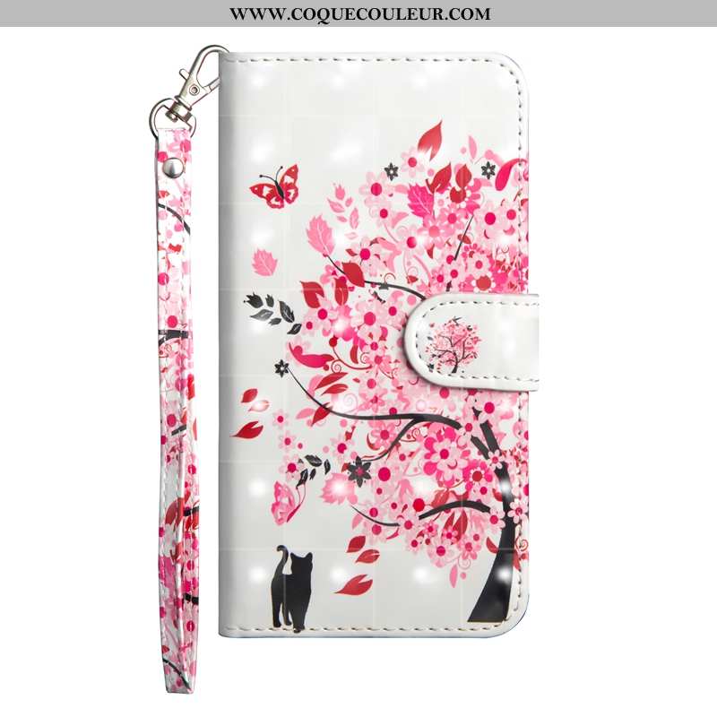 Coque Nokia 4.2 Personnalité Protection Étui, Housse Nokia 4.2 Cuir Blanche