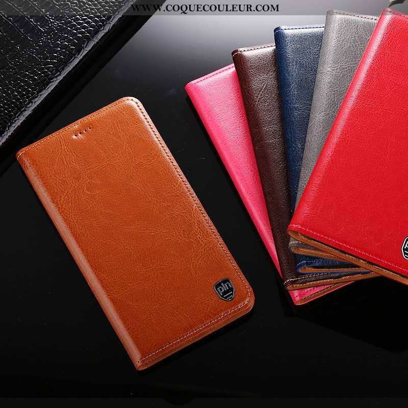 Étui Nokia 5.1 Cuir Véritable Marron Coque, Coque Nokia 5.1 Protection