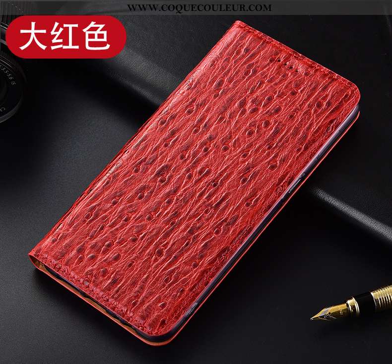 Coque Nokia 5.1 Protection Rouge Coque, Housse Nokia 5.1 Cuir Véritable Modèle Fleurie