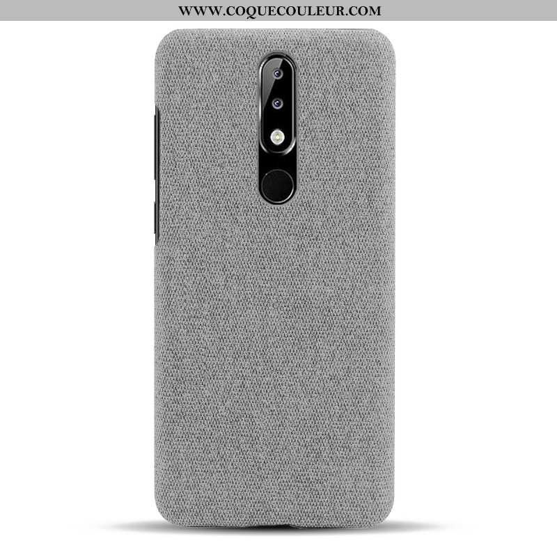 Étui Nokia 5.1 Plus Protection Légères Tissu, Coque Nokia 5.1 Plus Légère Rouge