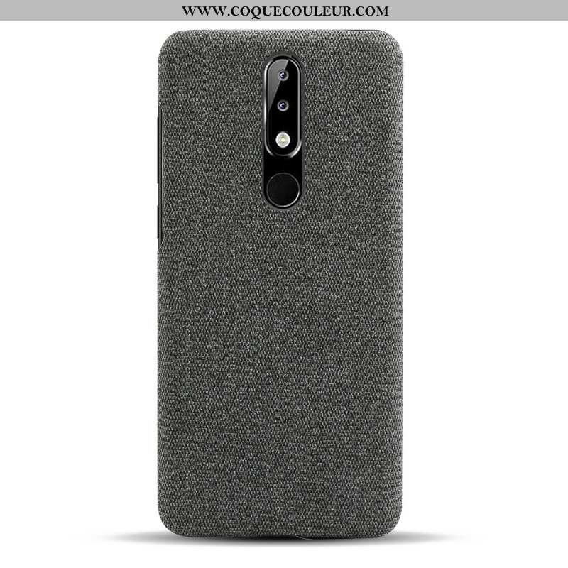 Étui Nokia 5.1 Plus Protection Légères Tissu, Coque Nokia 5.1 Plus Légère Rouge