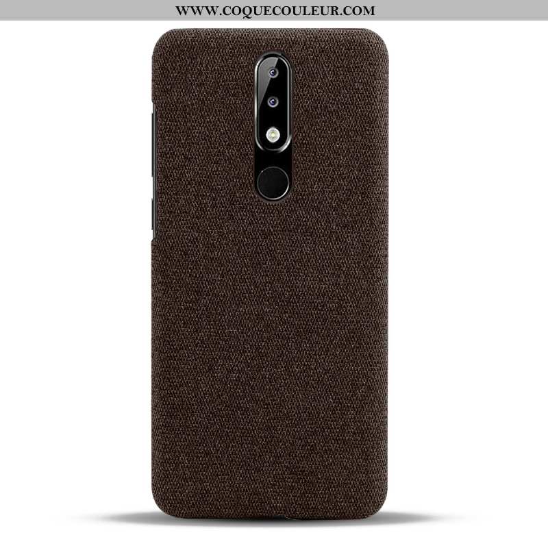 Étui Nokia 5.1 Plus Protection Légères Tissu, Coque Nokia 5.1 Plus Légère Rouge